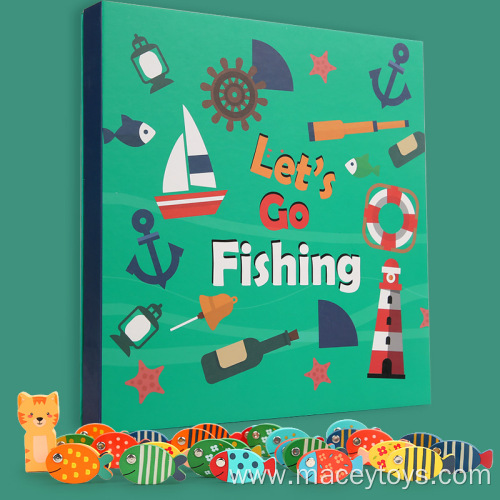 Kids Wooden Fishing Game Toy